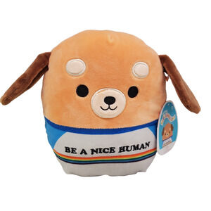 Sam Squishmallow Dog Stuffed Animal Be Nice A Human 8" NEW